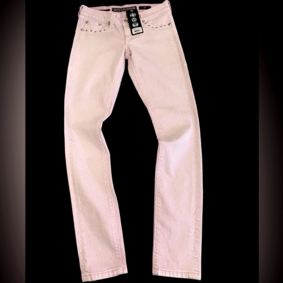 NWT Women's Affliction Raquel Maxine Pink Skinny Jeans - Picture 7 of 16